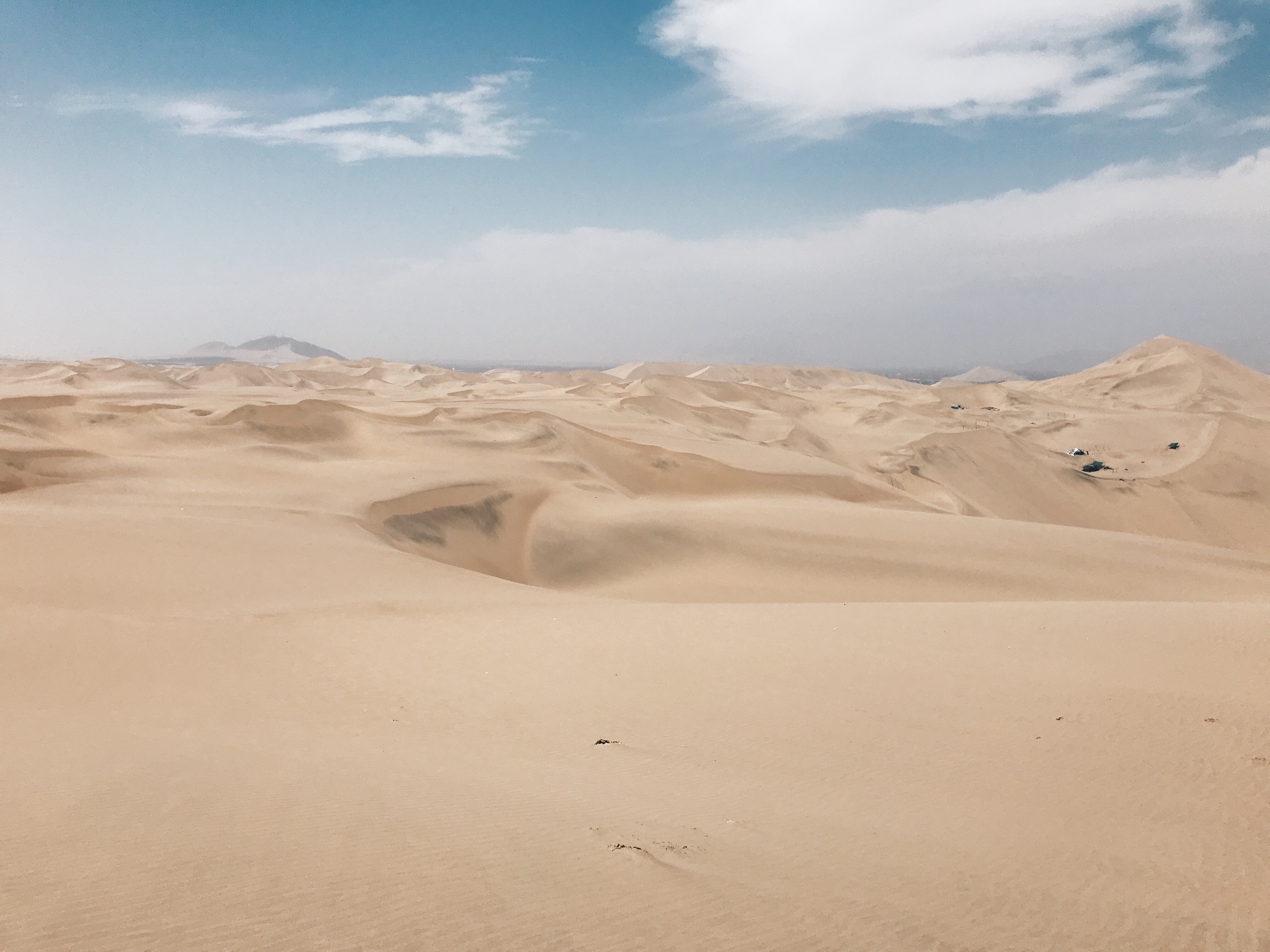 Overview of the Ica desert in Peru